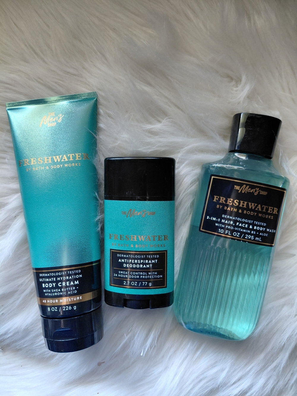 Bath & Body Works Freshwater Men's Body Care Set — Teal & Black